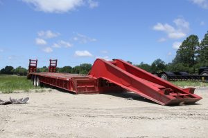 1981 Nabors Triple Axle Red Flatbed