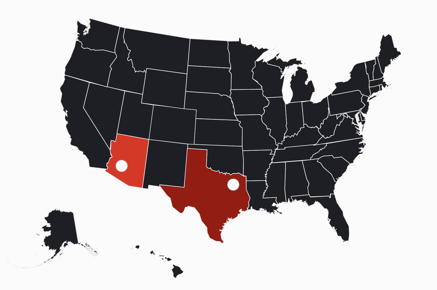 Brazos Locations Map